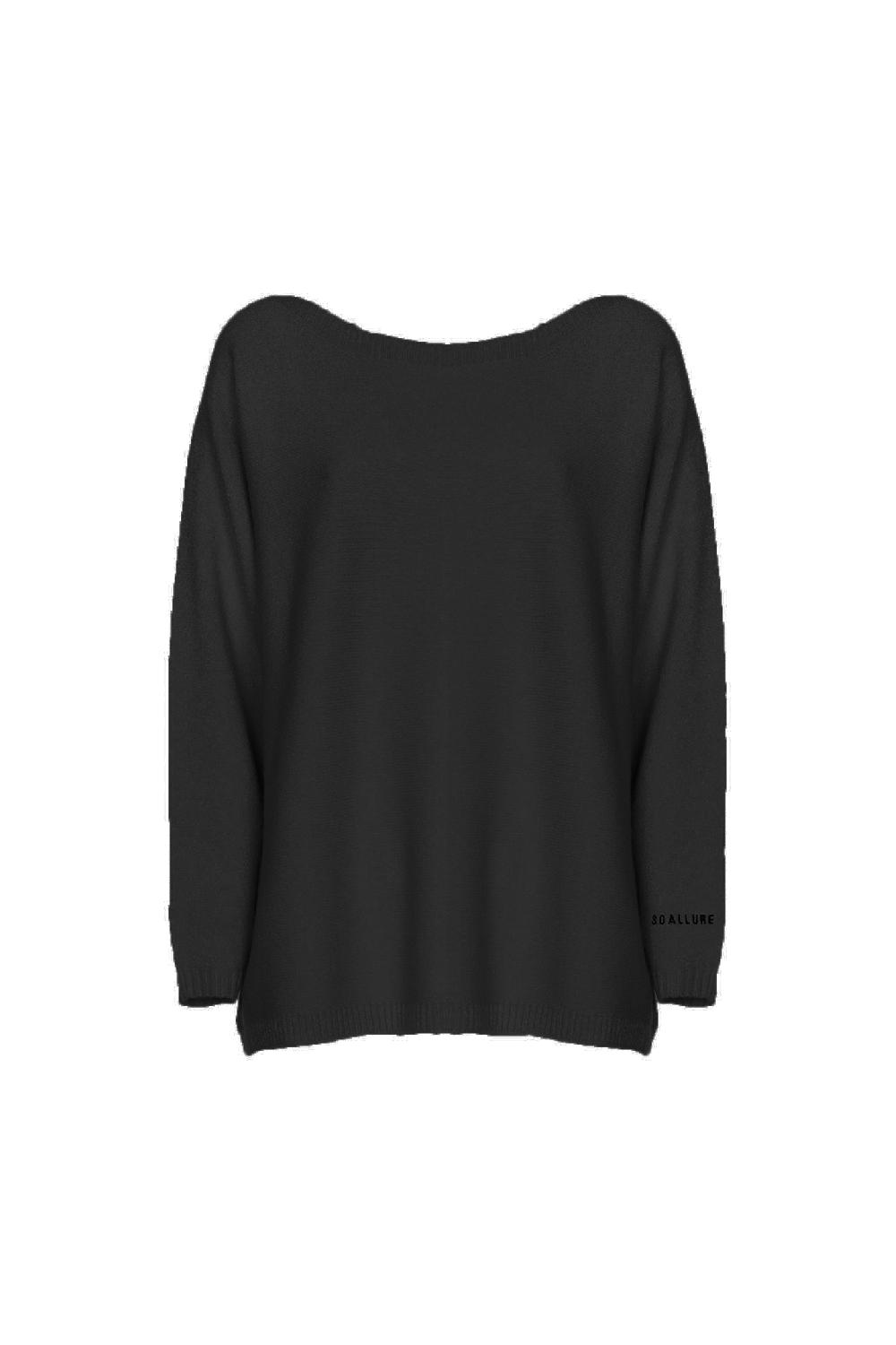 Soallure MAGLIA BOXY COLLO RICAMO SOALLURE Nuovo