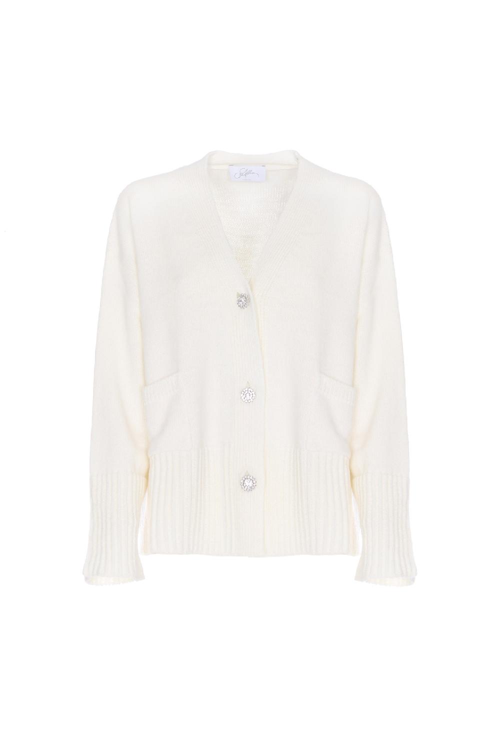 Soallure CARDIGAN OVER CON TASCHE IN LANA E ALPACA Qualità