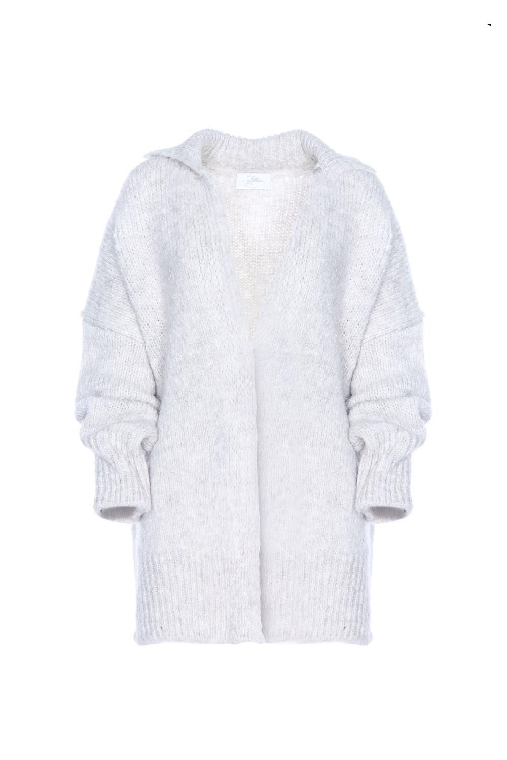 Soallure CARDIGAN CON COLLETTO IN MISTO MOHAIR Spedizione Gratuita