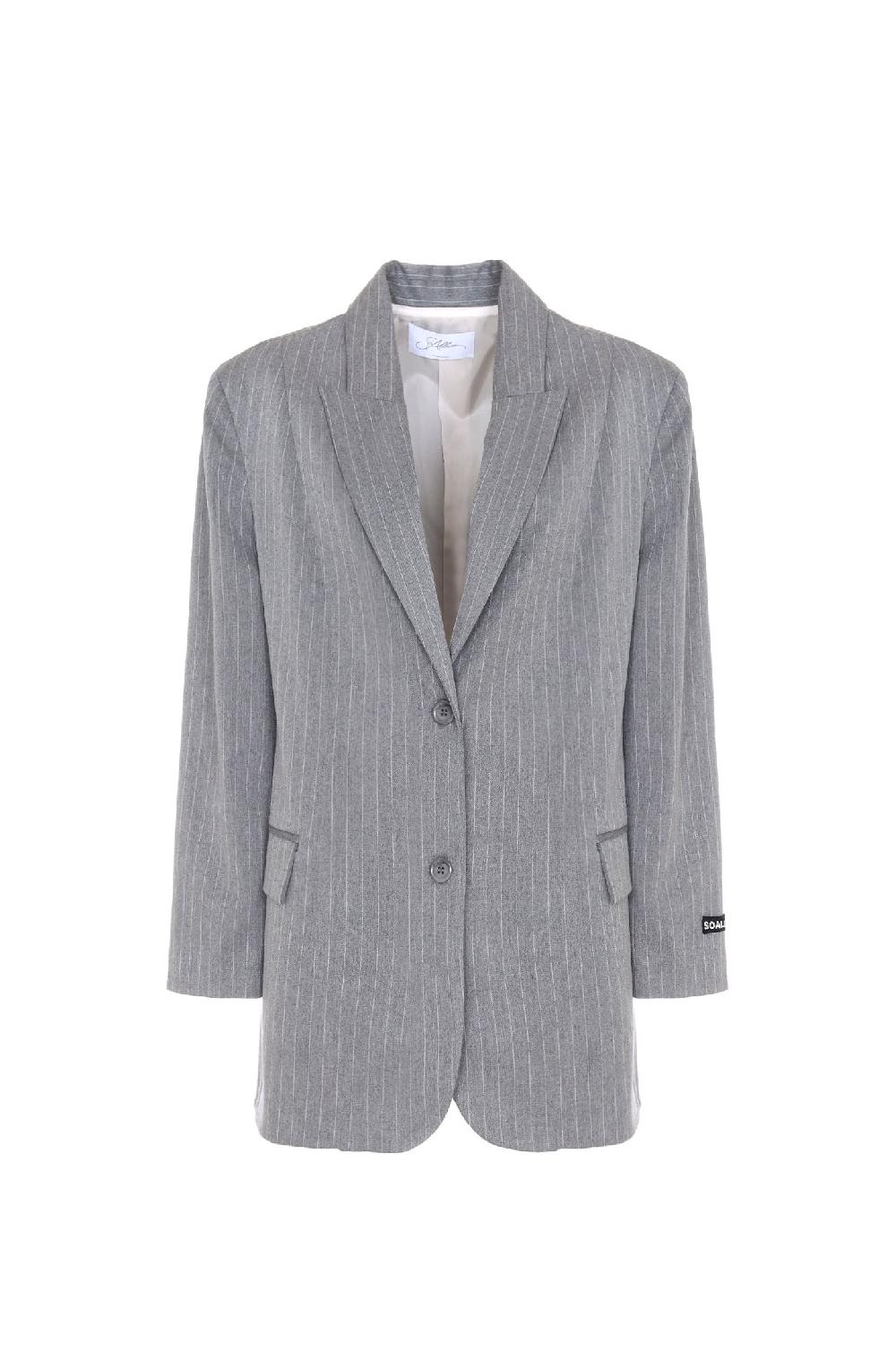 Soallure GIACCA OVERSIZE GESSATA Qualità Garantita