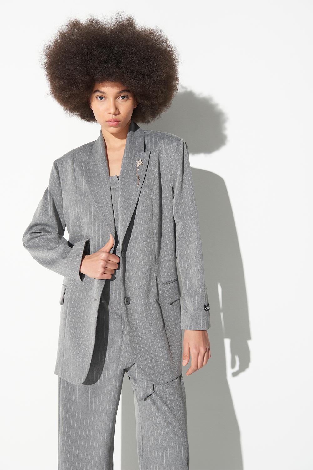 Soallure GIACCA OVERSIZE GESSATA Qualità Garantita