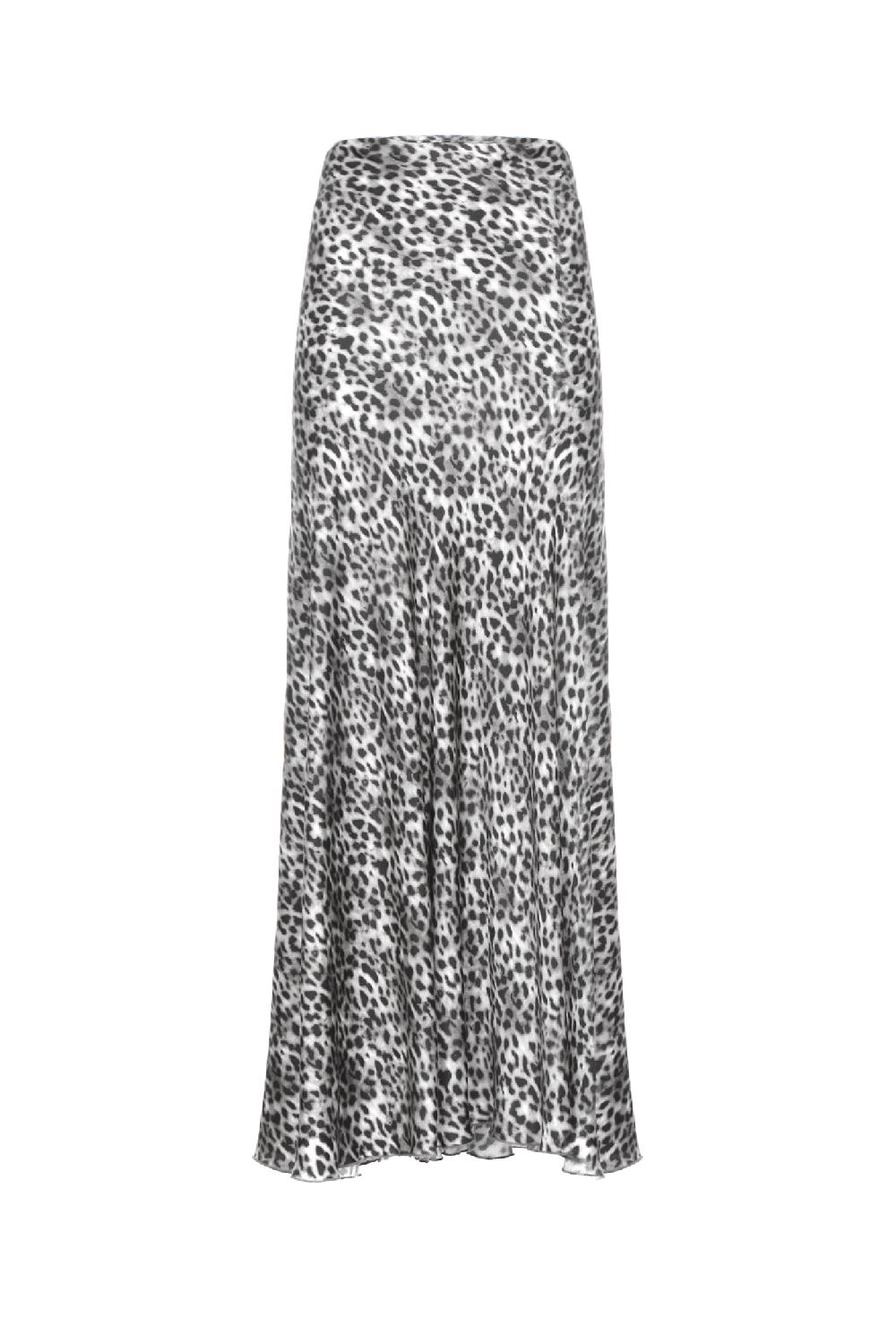 Soallure GONNA LUNGA FANTASIA LEOPARDATA IN RASO Vendite Flash