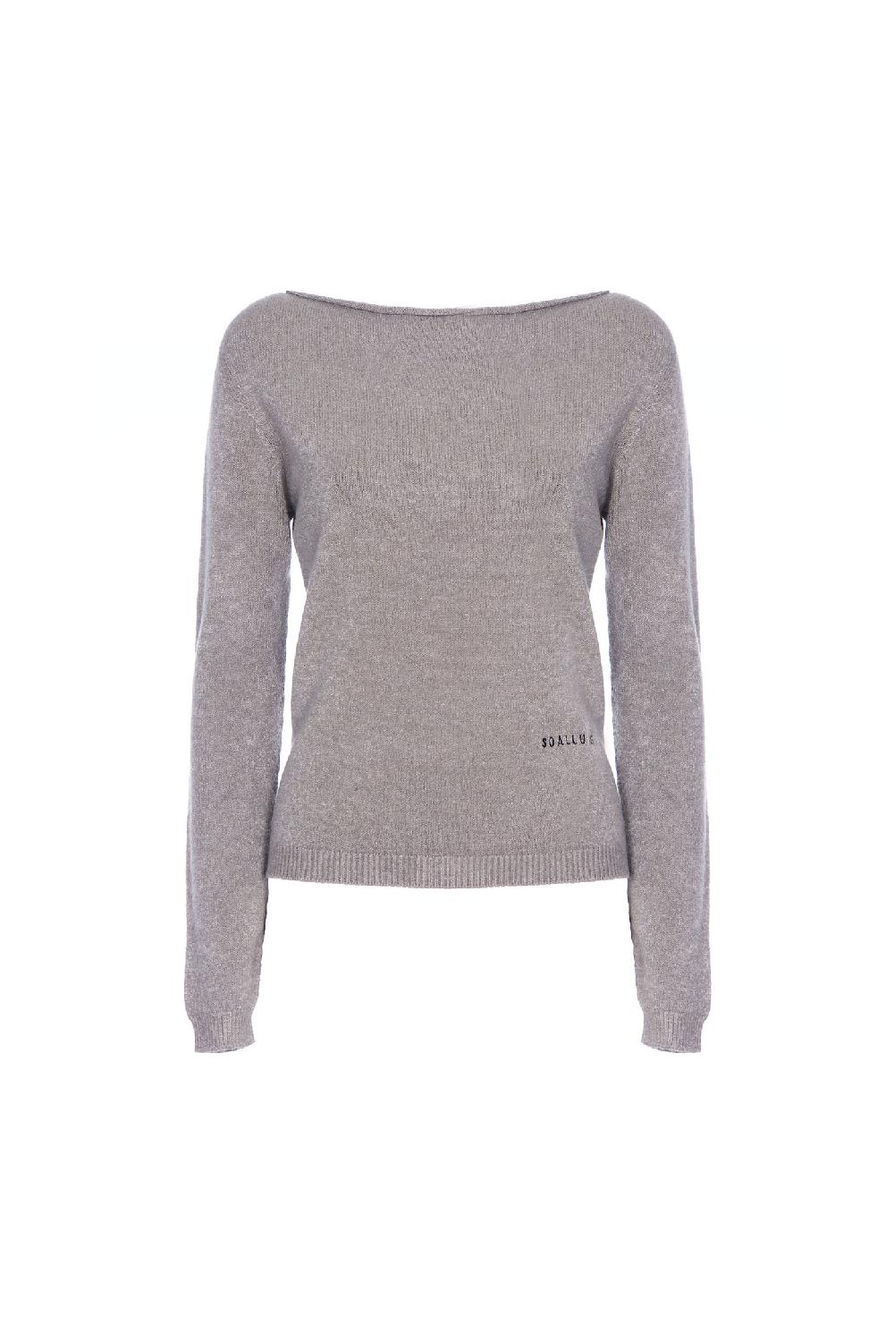 Soallure MAGLIA SLIM SCOLLO A BARCA CON RICAMO SOALLURE In Linea