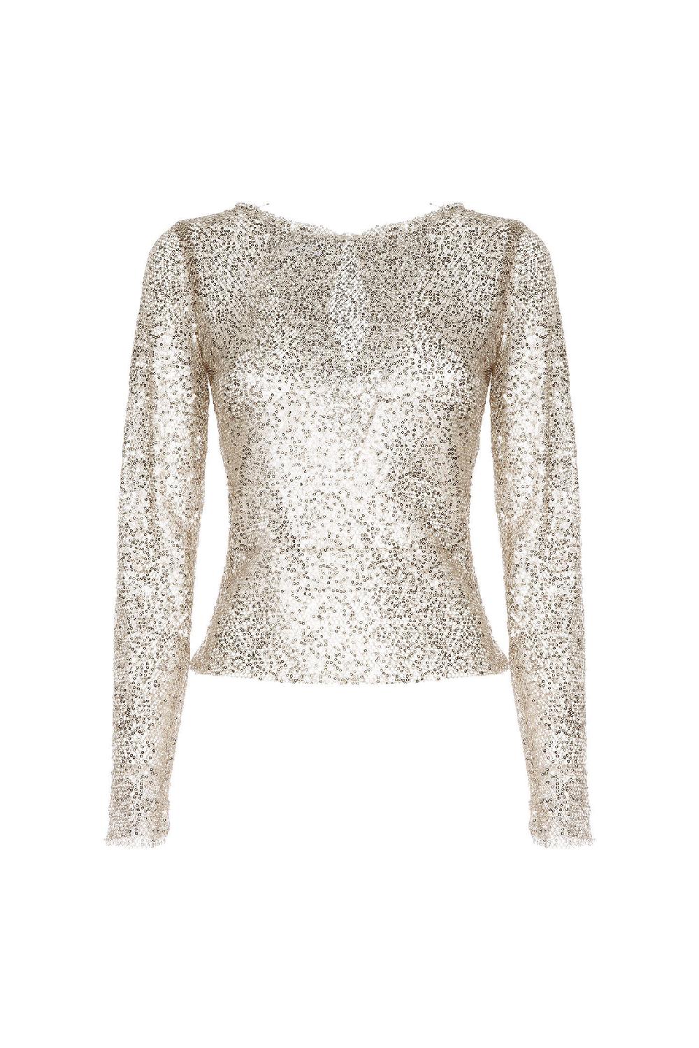 Soallure MAGLIA SCOLLO BARCA PAILLETTES Qualità