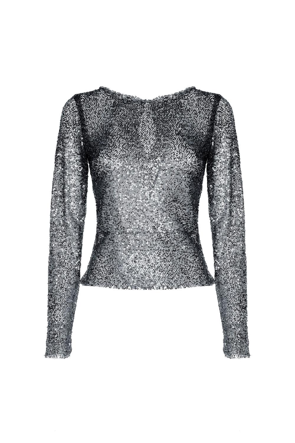 Soallure MAGLIA SCOLLO BARCA PAILLETTES Qualità