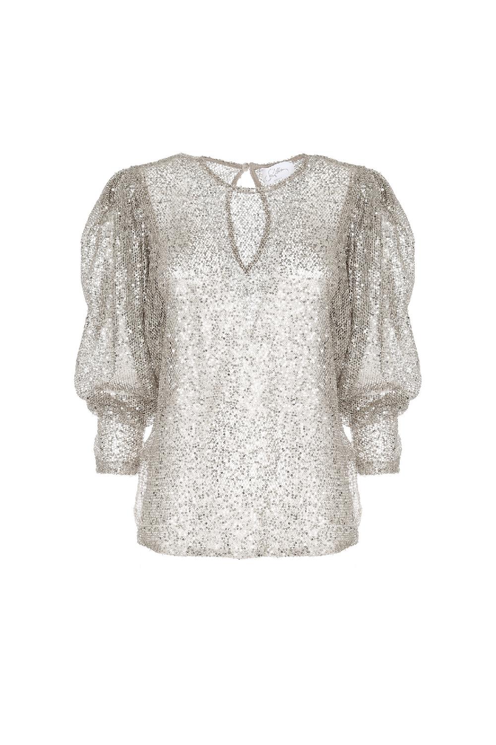 Soallure MAGLIA MANICHE A SBUFFO PAILLETTES Vendita
