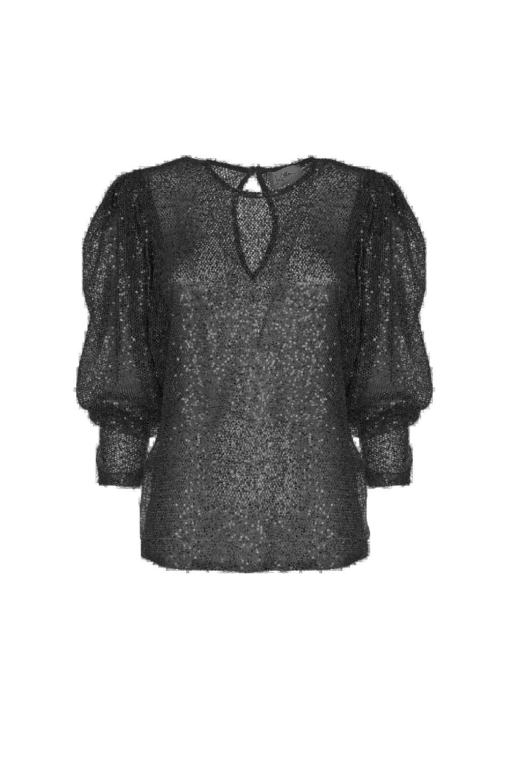 Soallure MAGLIA MANICHE A SBUFFO PAILLETTES Vendita