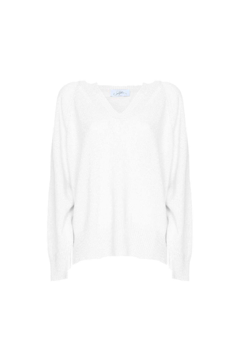 Soallure MAGLIA BOXY COLLO A V IN MISTO CASHMERE Promozione