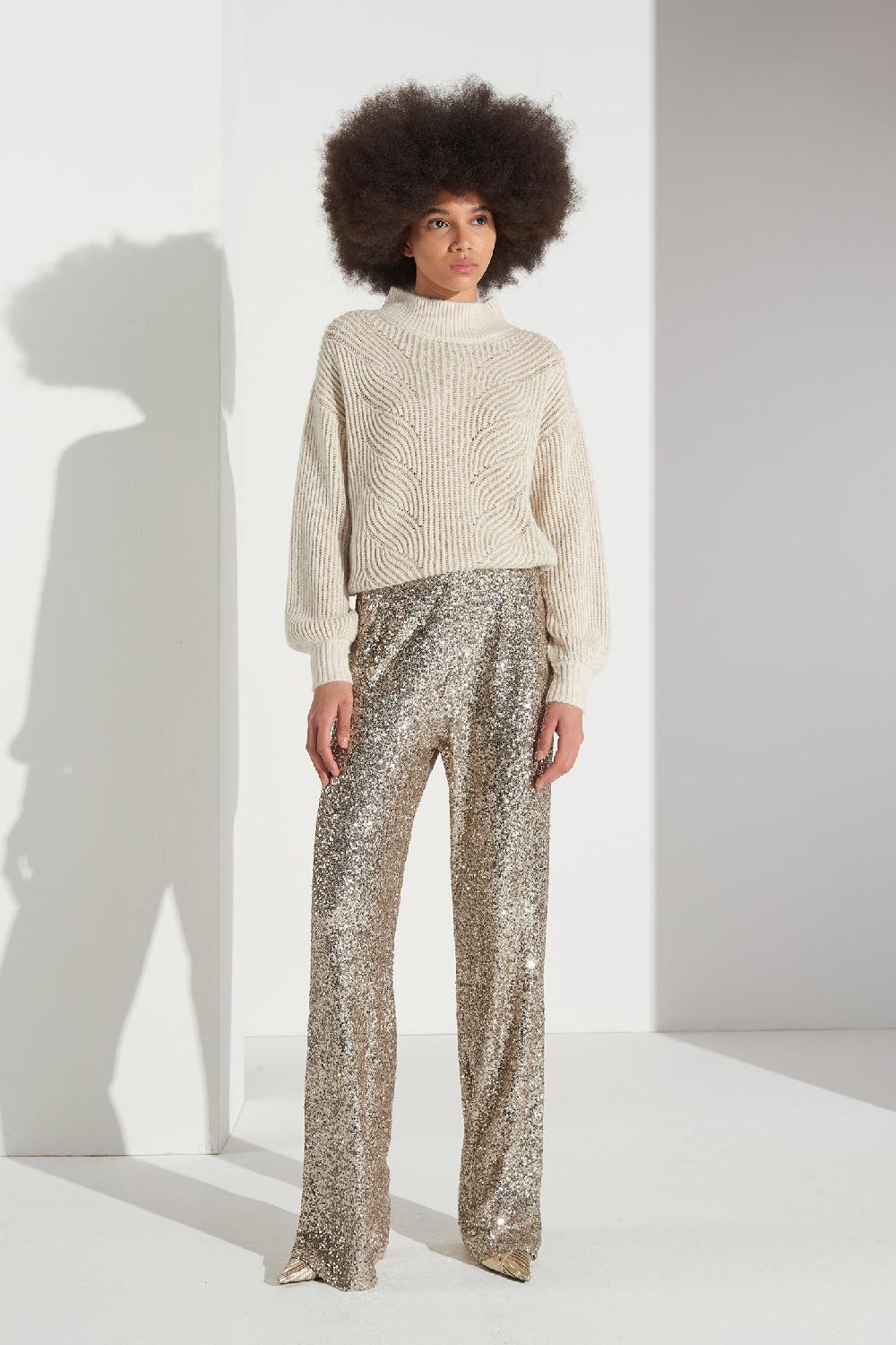 Soallure PANTALONE PALAZZO PAILLETTES Novità