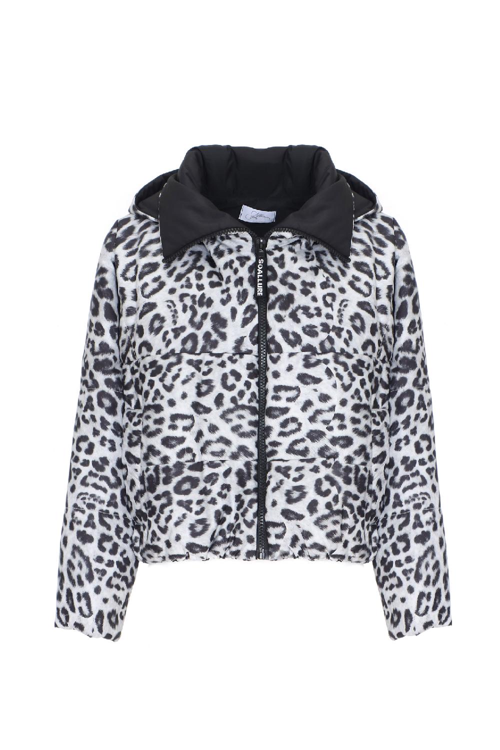 Soallure PIUMINO CON CAPPUCCIO FANTASIA LEOPARDATA Presa