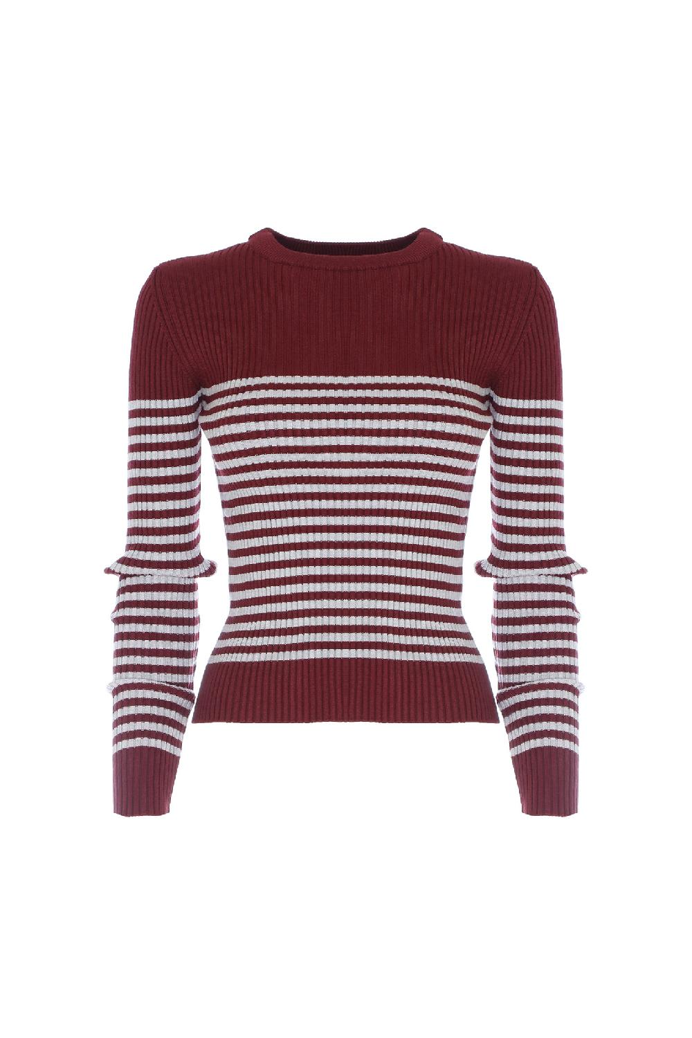 Soallure MAGLIA SLIM A COSTE E RIGHE Saldi Di Fabbrica