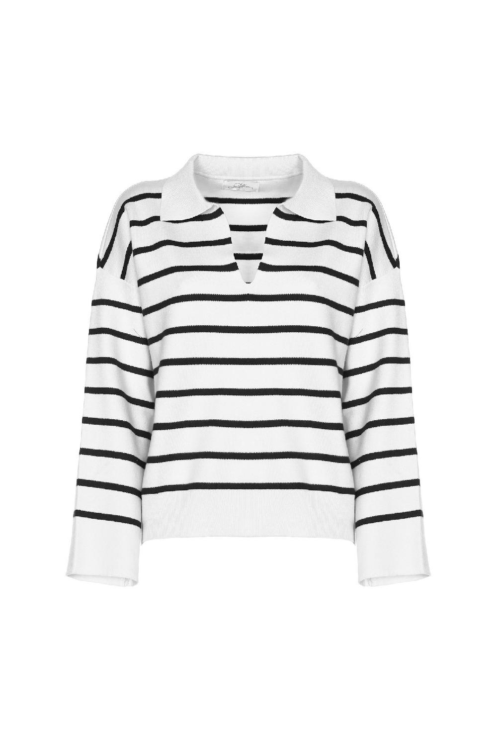 Soallure MAGLIA POLO OVER A RIGHE I Più Venduti