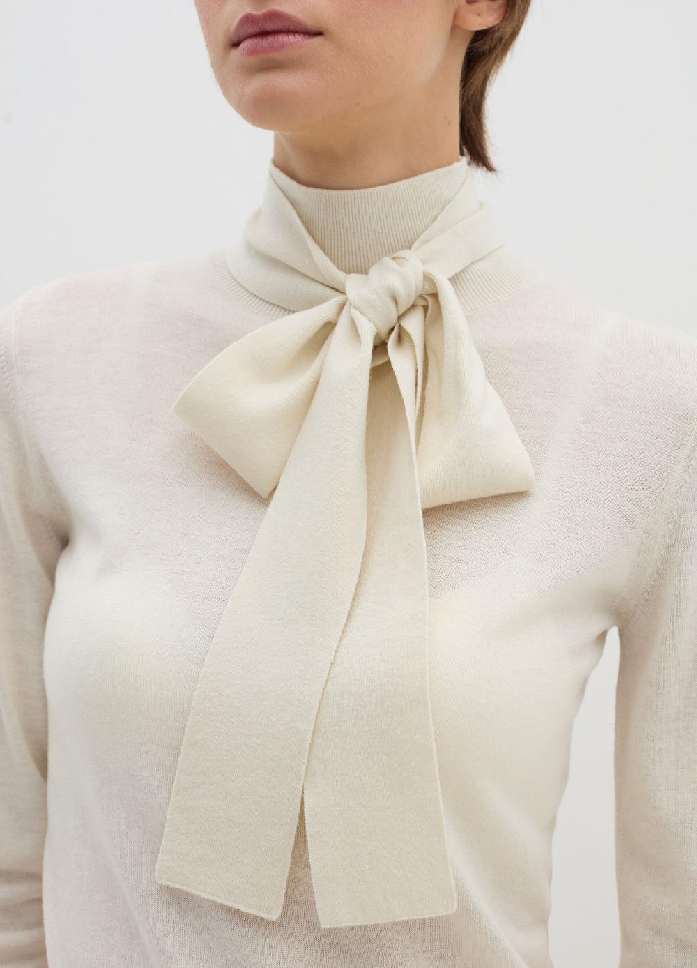 ﻿Stefanel Maglia a collo alto con foulard Italia