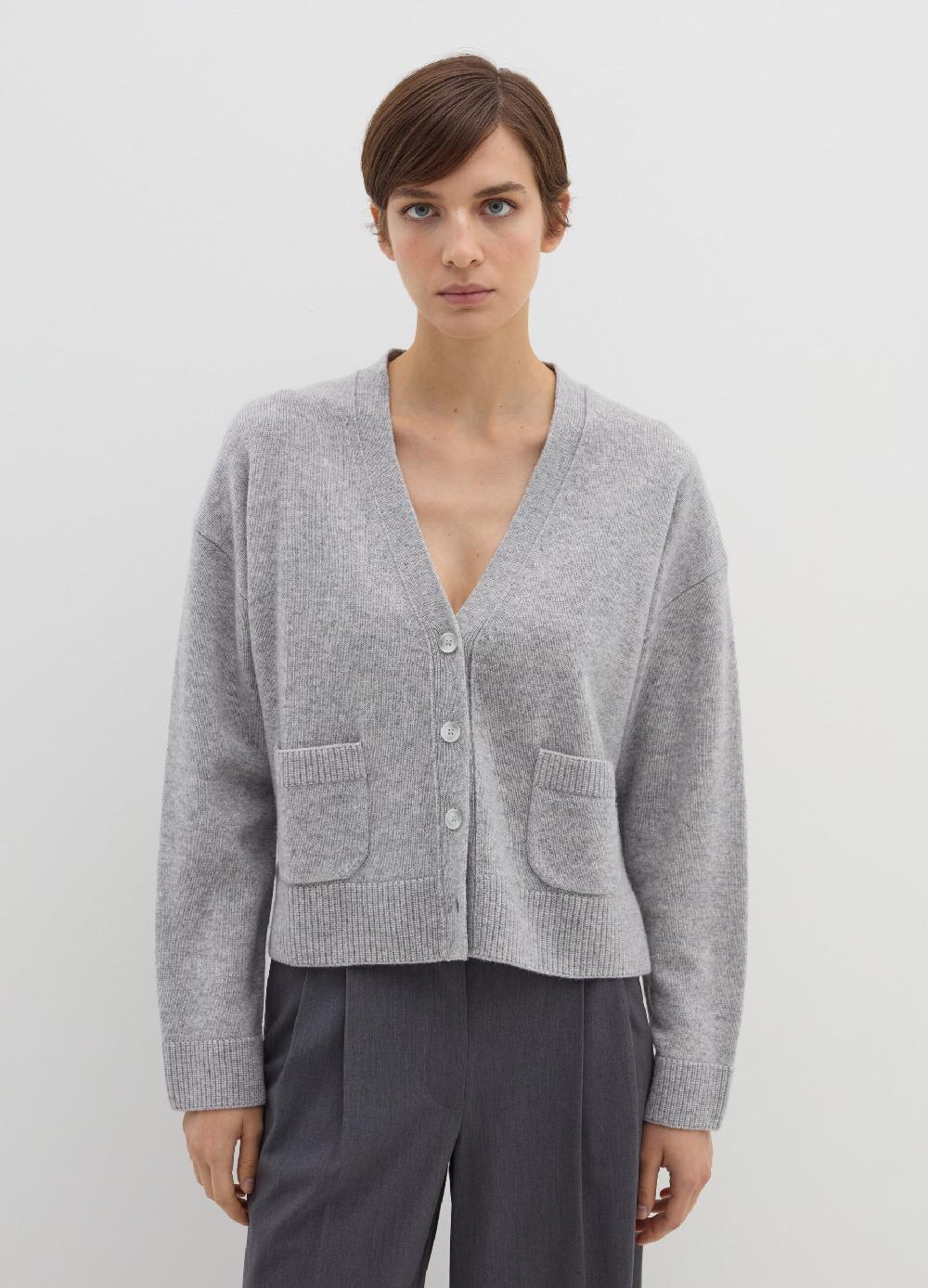 Stefanel Cardigan in lana e cashmere con scollo a V In Linea
