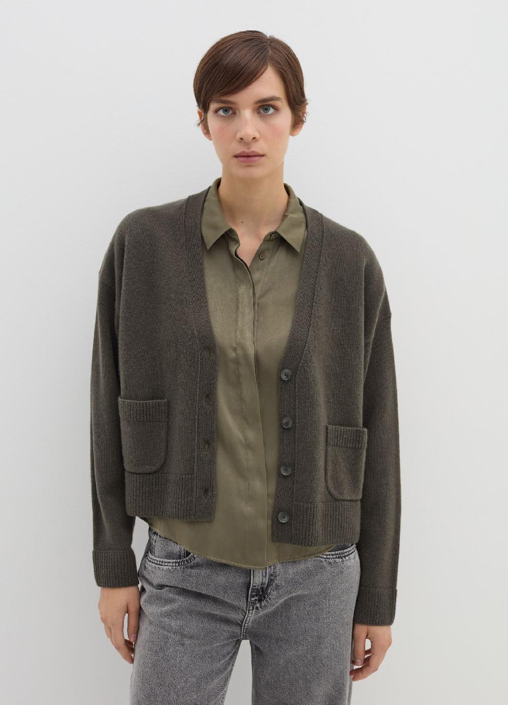Stefanel Cardigan in lana e cashmere con scollo a V Pezzi Unici