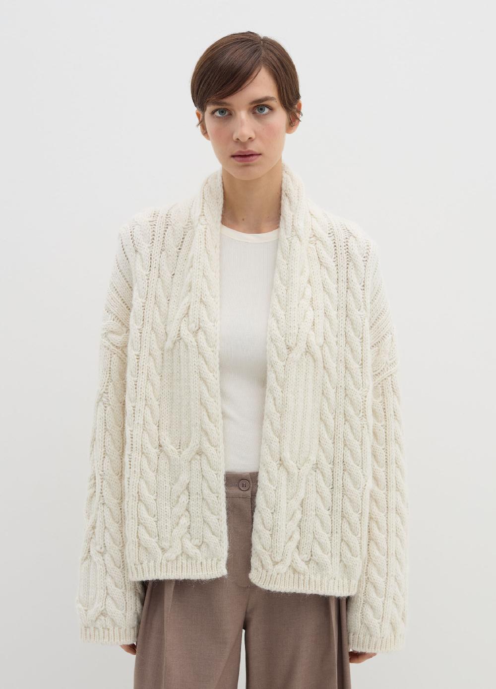 Stefanel Cardigan aperto in stoppino a trecce Soddisfazione Garantita