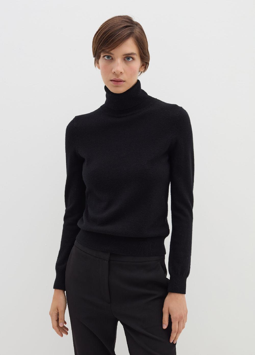 Stefanel Pullover in lana cardata a collo alto Acquista Ora