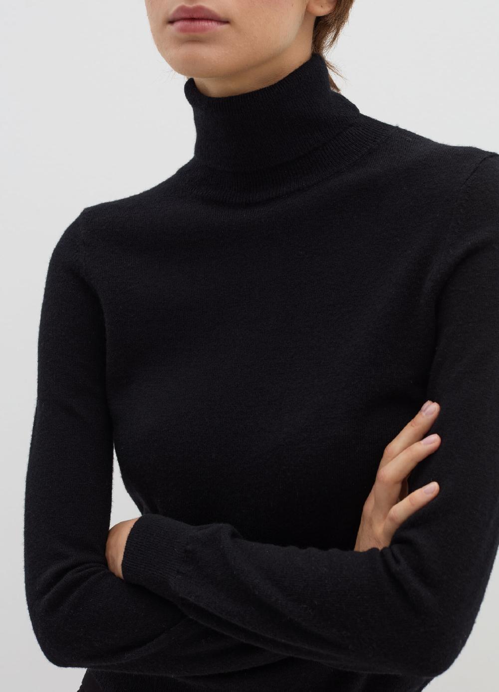 Stefanel Pullover in lana cardata a collo alto Acquista Ora
