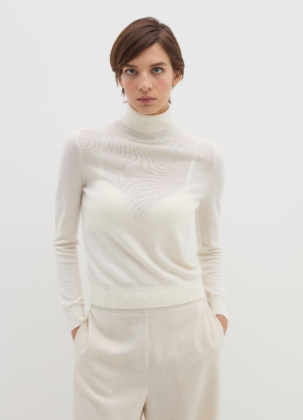 Stefanel Pullover in lana cardata a collo alto Shopping Online