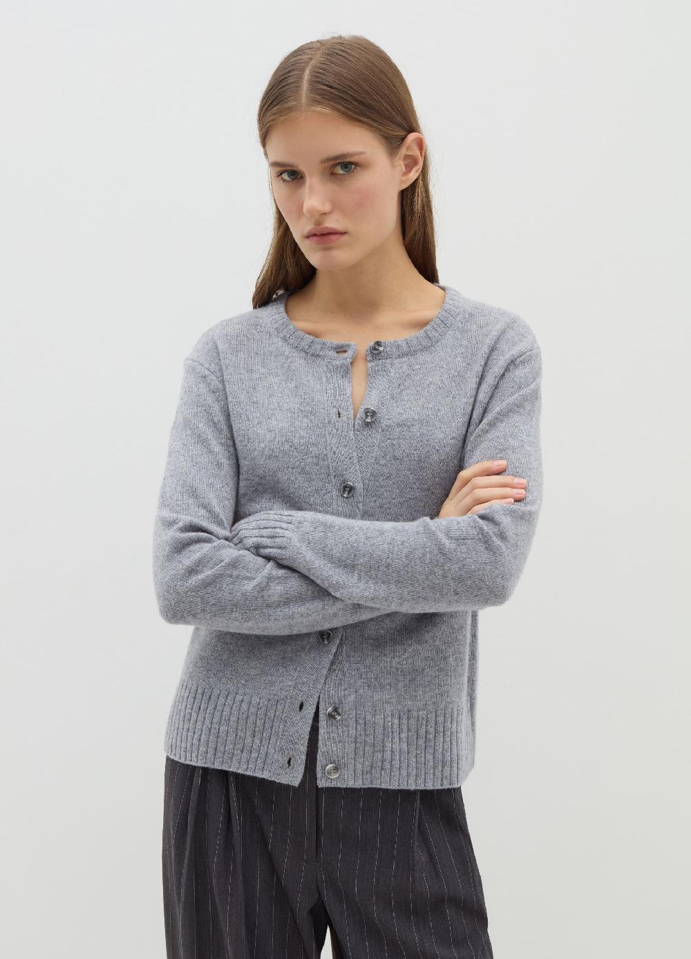 Stefanel Cardigan girocollo in lana cardata Prezzo Ridotto