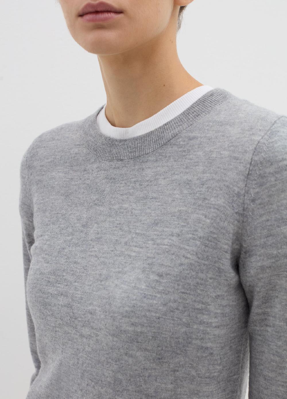 Stefanel Maglia in lana cardata con maniche lunghe Presa