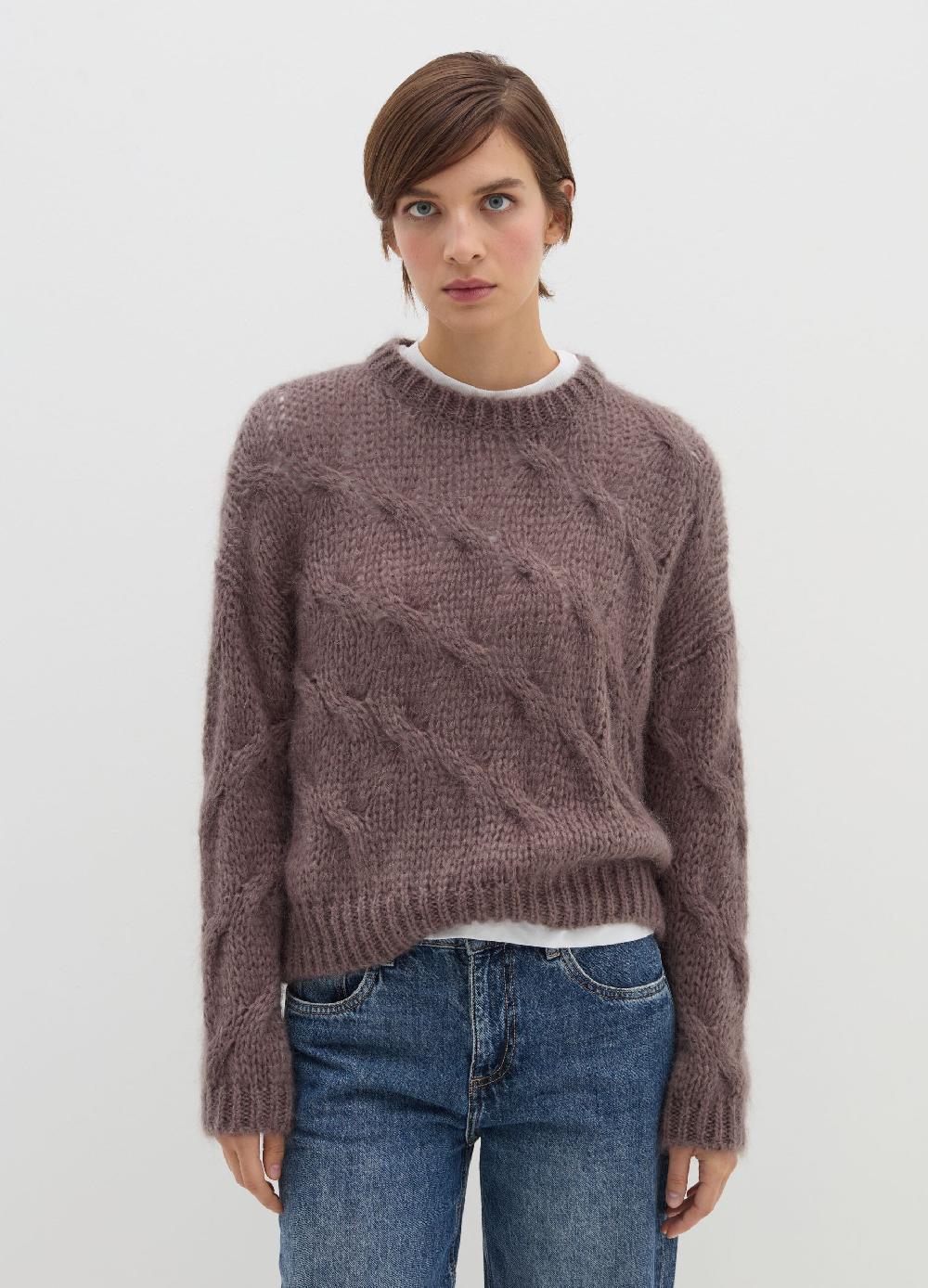 Stefanel Pullover oversize a treccia Outlet