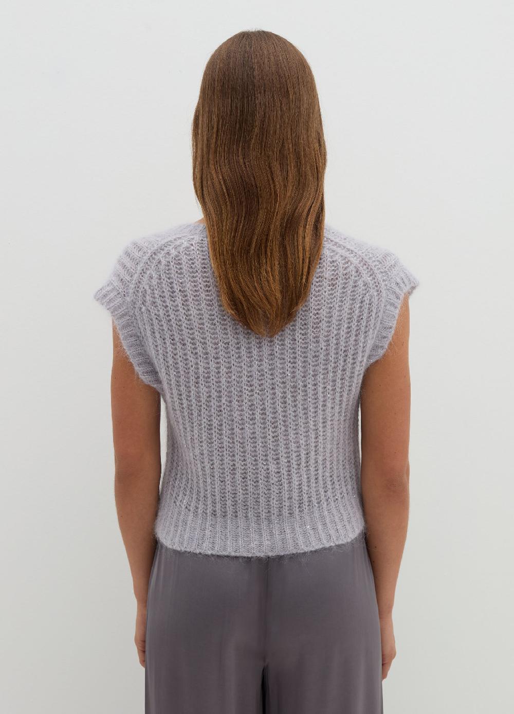 Stefanel Pullover smanicato con micro paillettes Novità