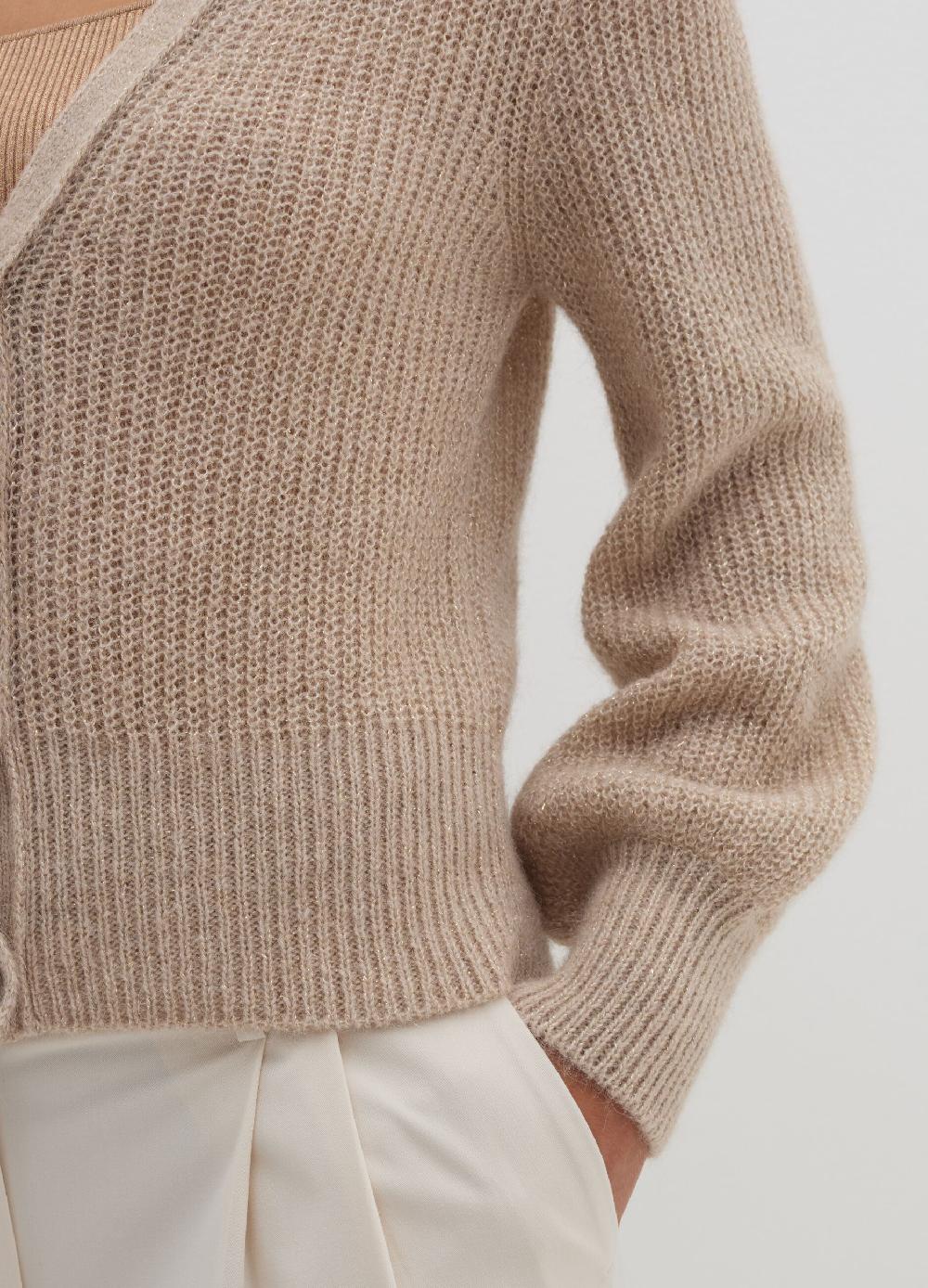 Stefanel Cardigan in lurex con scollo a V Offerta