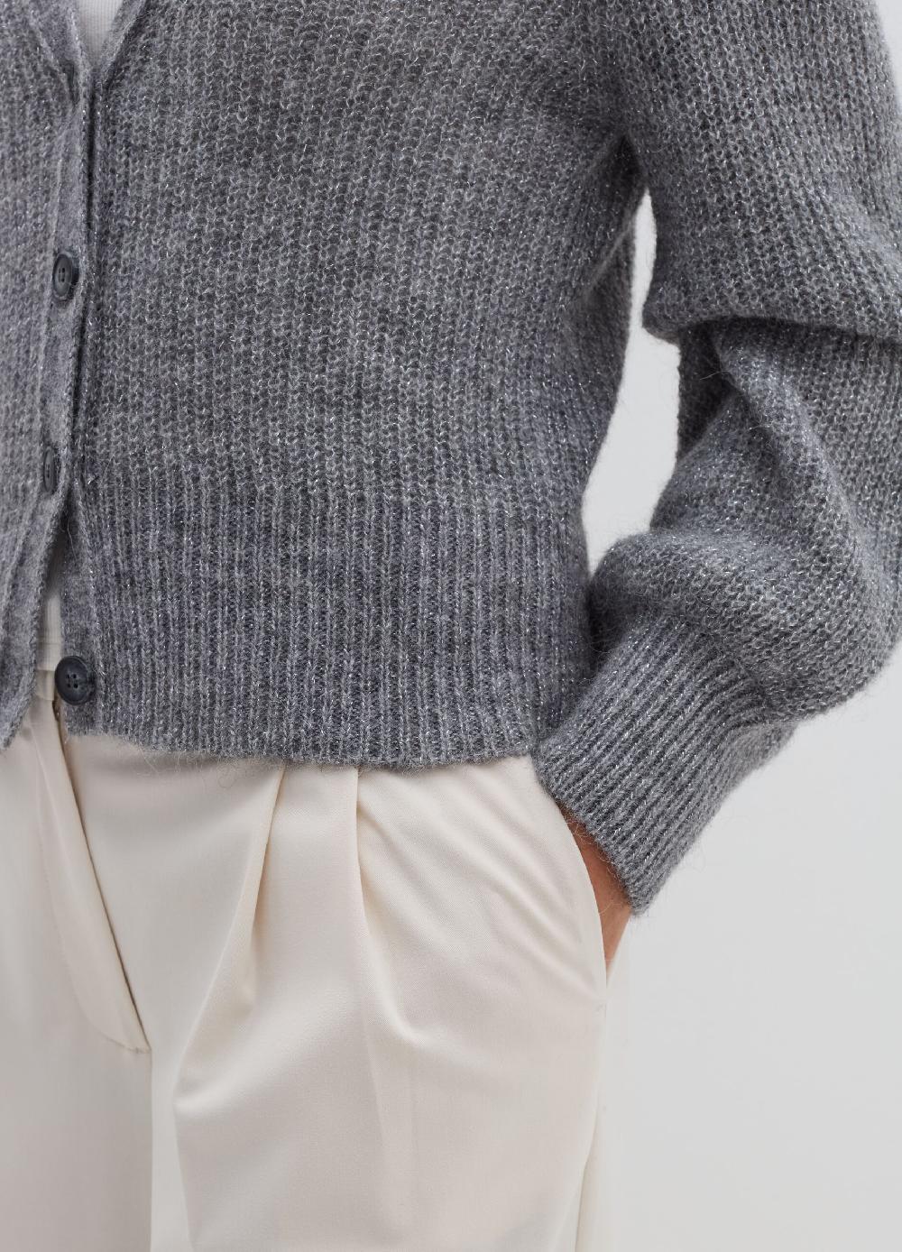 Stefanel Cardigan in lurex con scollo a V Saldi