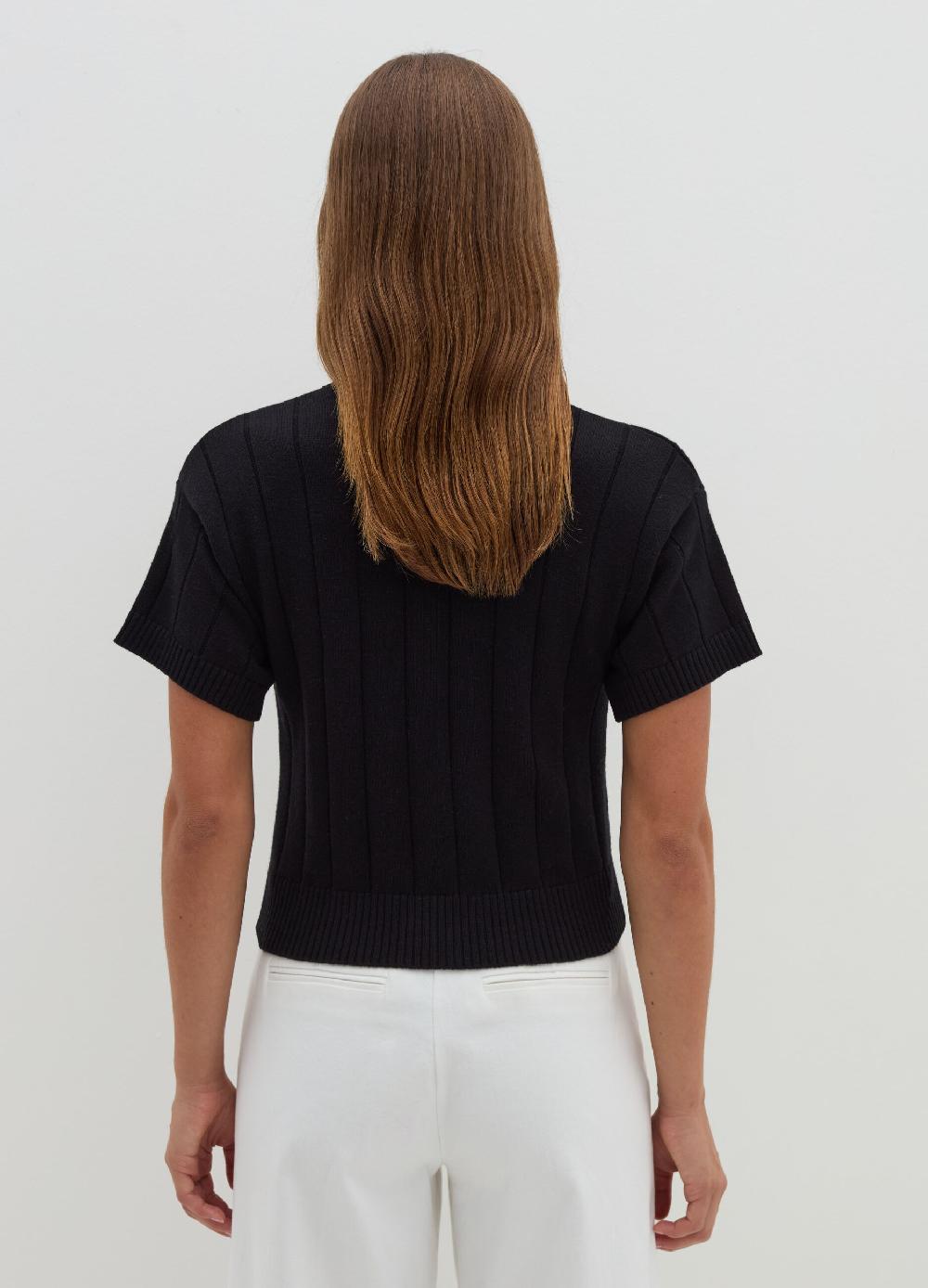 Stefanel Maglia a maniche corte in lana cotone e cashmere Hotsell