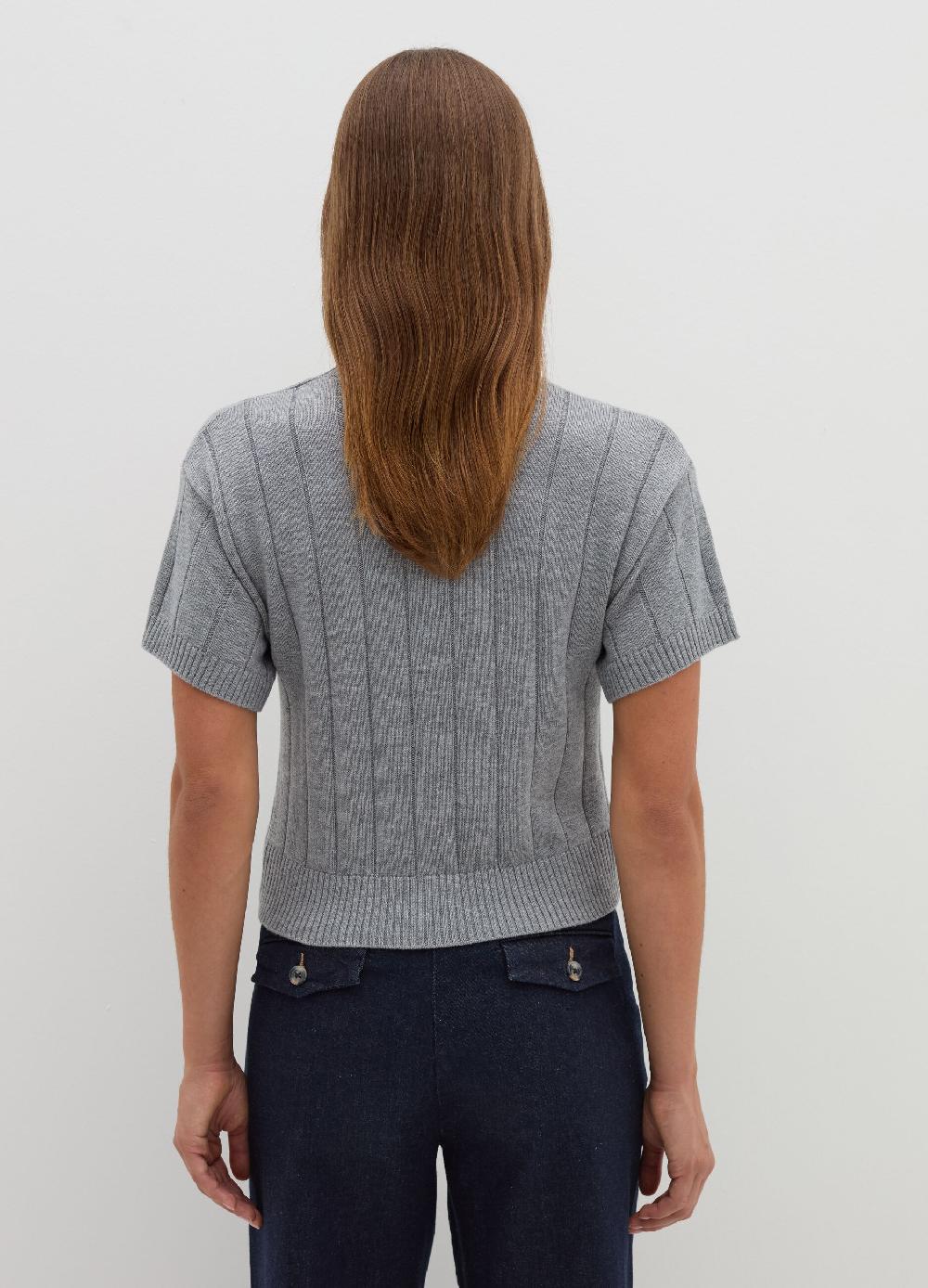 Stefanel Maglia a maniche corte in lana cotone e cashmere Vendita Economica