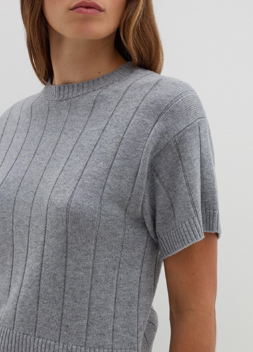 Stefanel Maglia a maniche corte in lana cotone e cashmere Vendita Economica