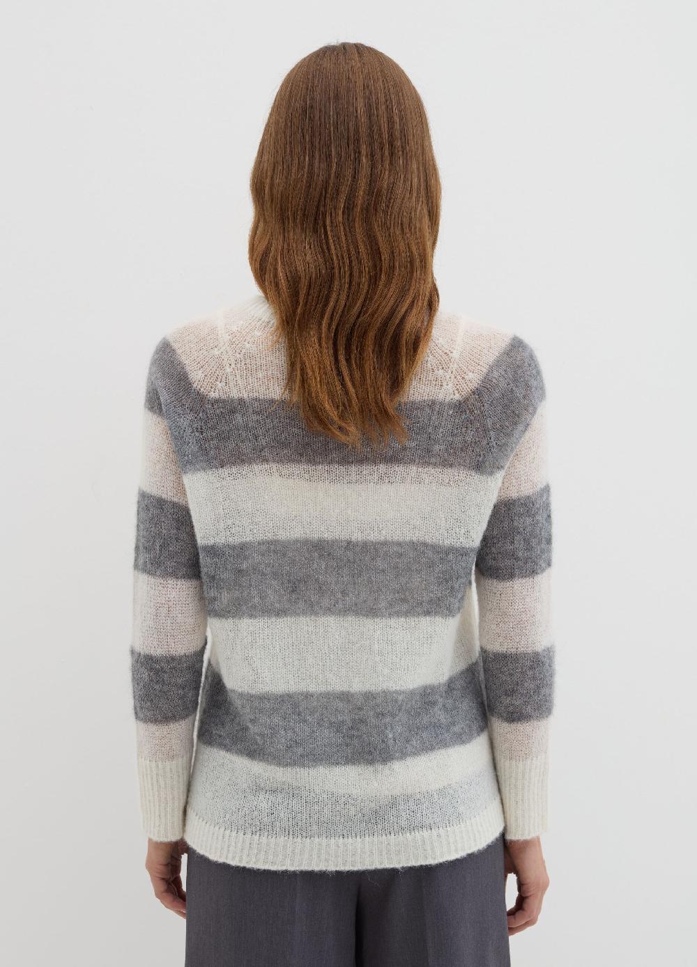 Stefanel Maglia in alpaca leggero a righe Saldi Di Fabbrica