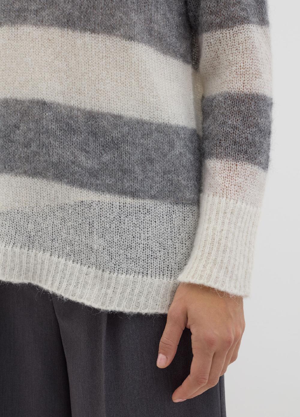 Stefanel Maglia in alpaca leggero a righe Saldi Di Fabbrica