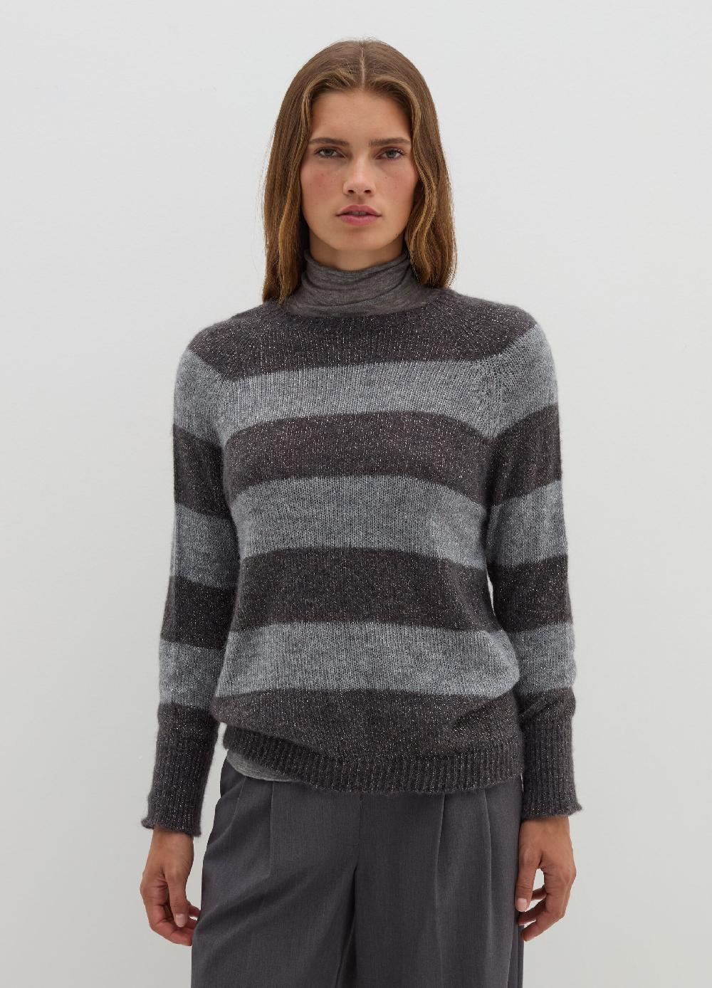 Stefanel Maglia in alpaca leggero a righe Vendite Flash