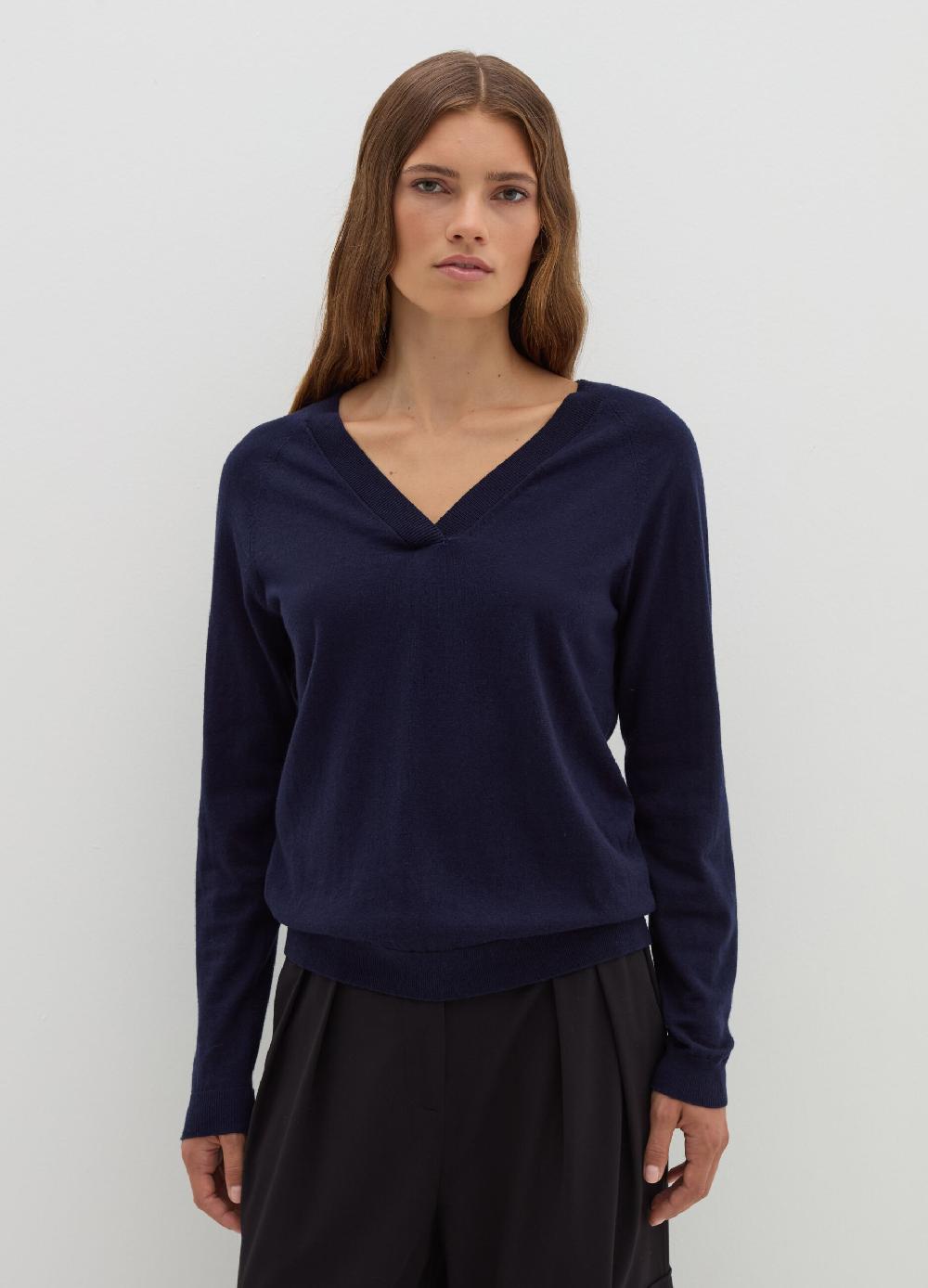 Stefanel Pullover in lana cotone e cashmere scollo a V Nuova