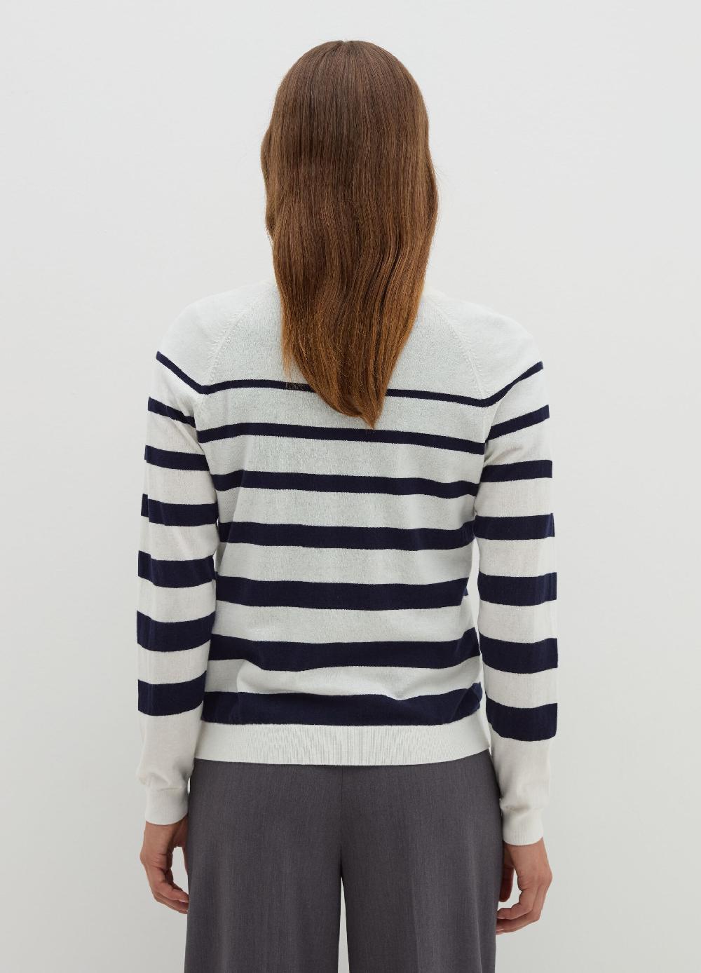 Stefanel Maglia a righe in lana cotone e cashmere Moda