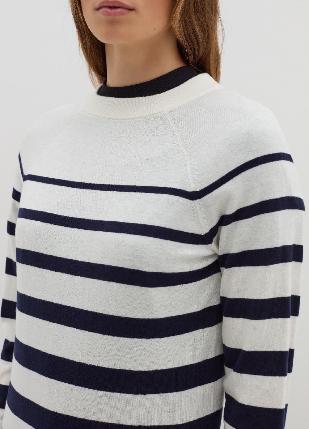 Stefanel Maglia a righe in lana cotone e cashmere Moda