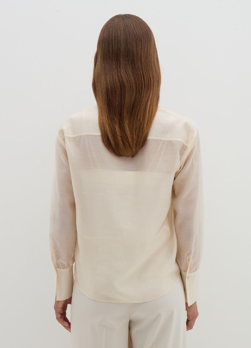 Stefanel Blusa in Tencel muslin con fiocco Spedizione Gratuita
