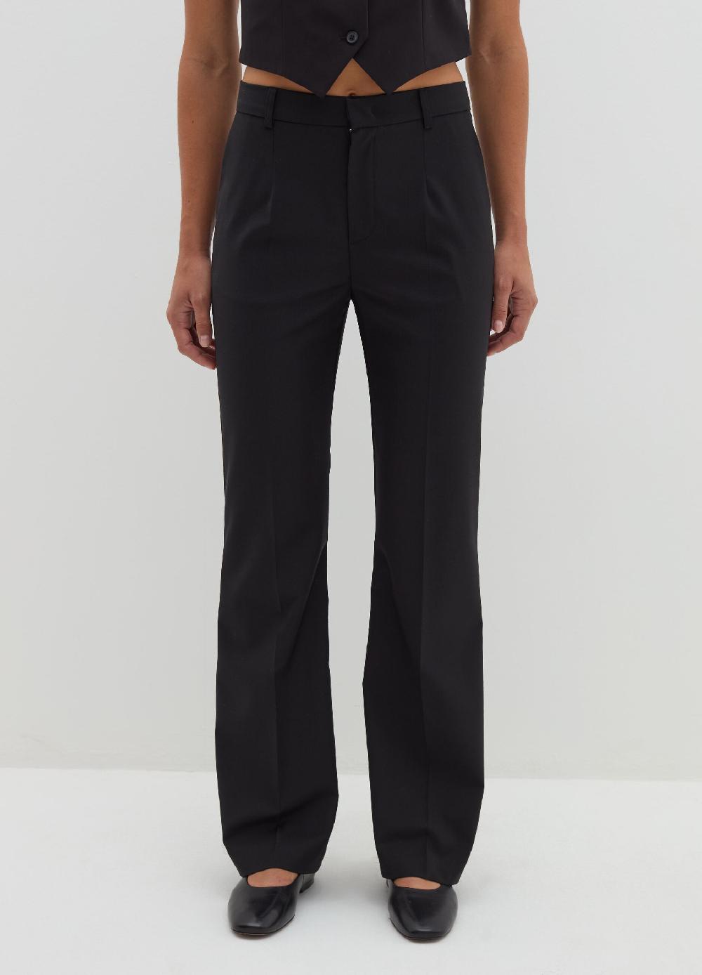Stefanel Pantalone straight fit in fresco lana Prezzo Ridotto