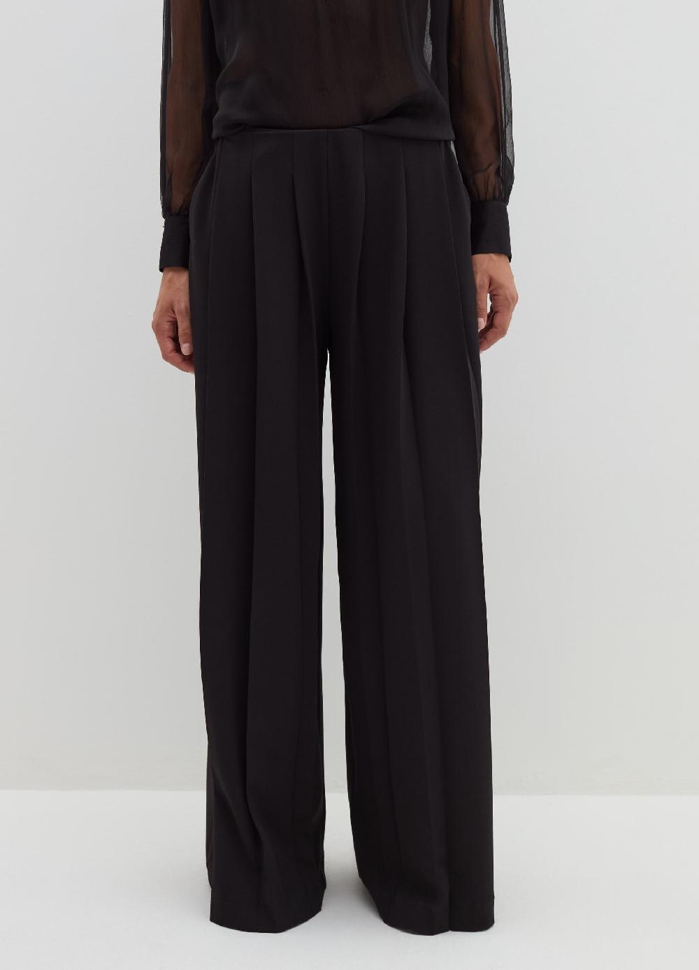 Stefanel Pantalone palazzo plisse in crêpe Convenienza