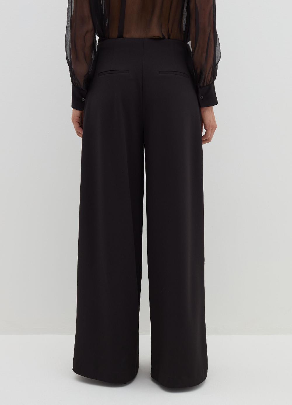 Stefanel Pantalone palazzo plisse in crêpe Convenienza