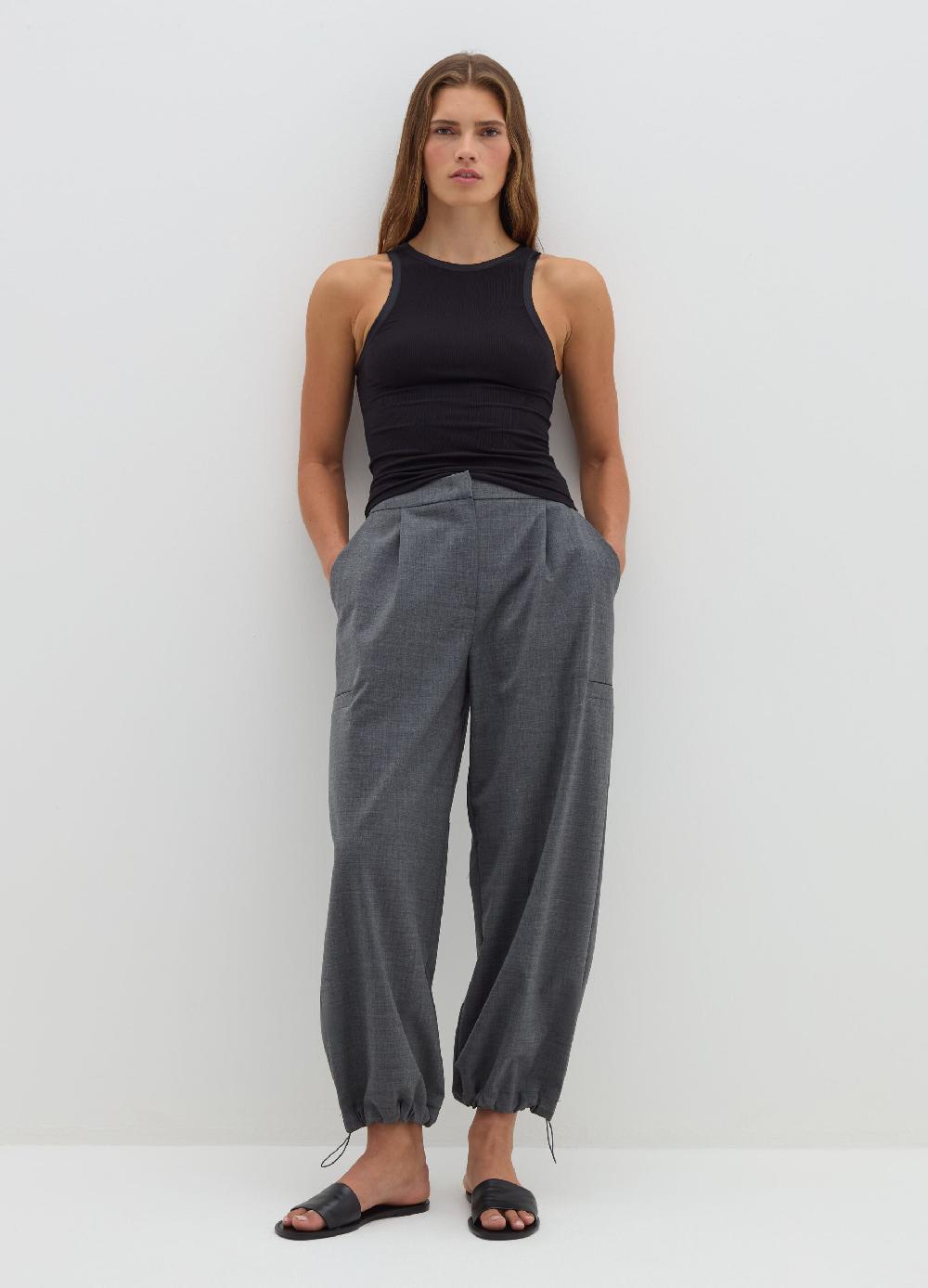 Stefanel Pantalone a gamba larga in fresco lana Novità