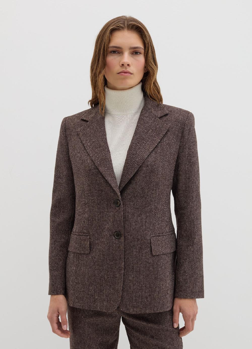 Stefanel Blazer monopetto in tweed In Saldo
