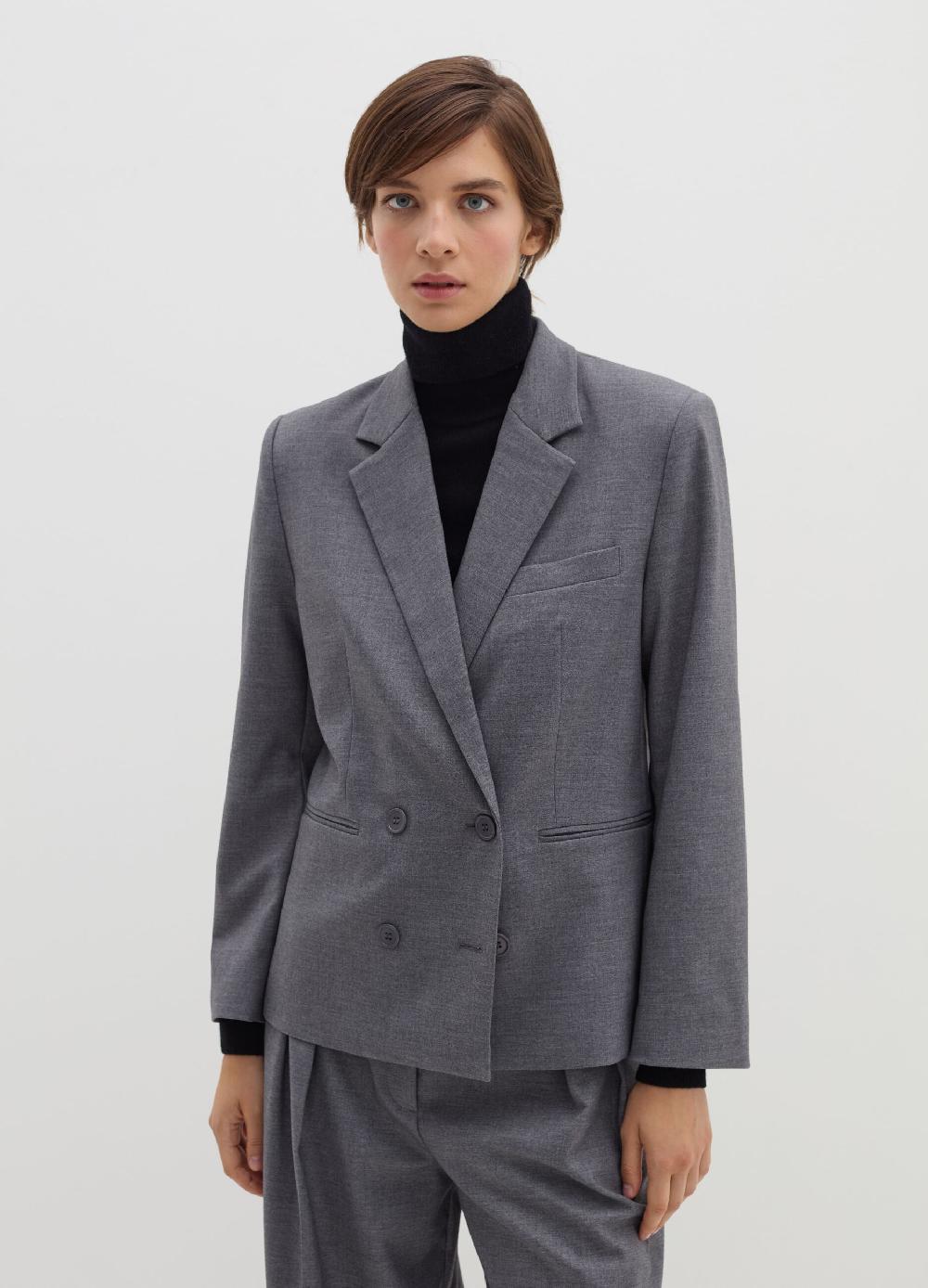 Stefanel Blazer doppiopetto in flanella Nuovo