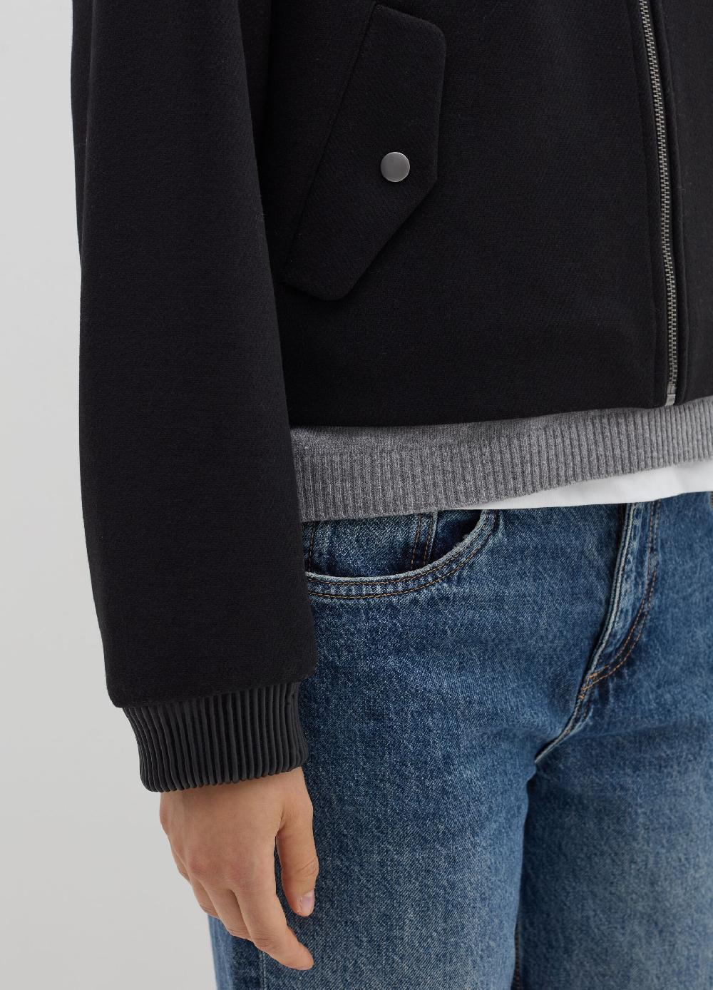 Stefanel Bomber full-zip in tweed Qualità