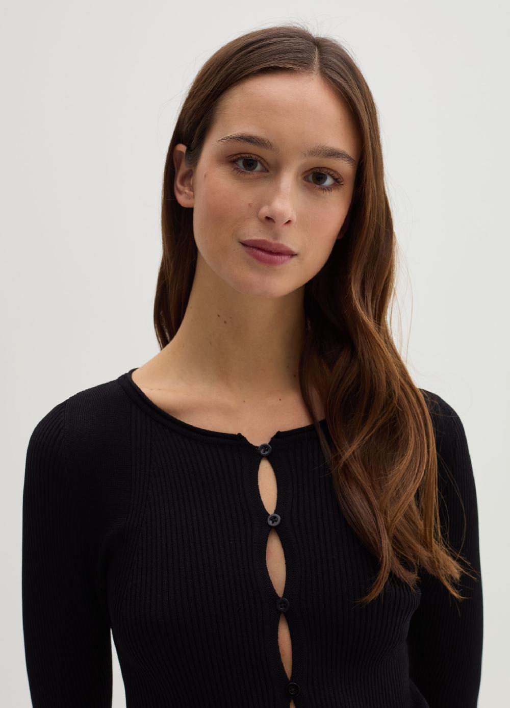 Stefanel Cardigan in crêpe con dettagli cut out Pezzi Unici