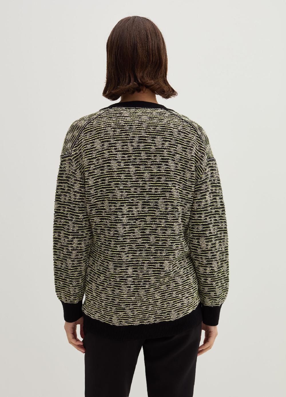 Stefanel Cardigan jacquard con scollo a V Negozi Online