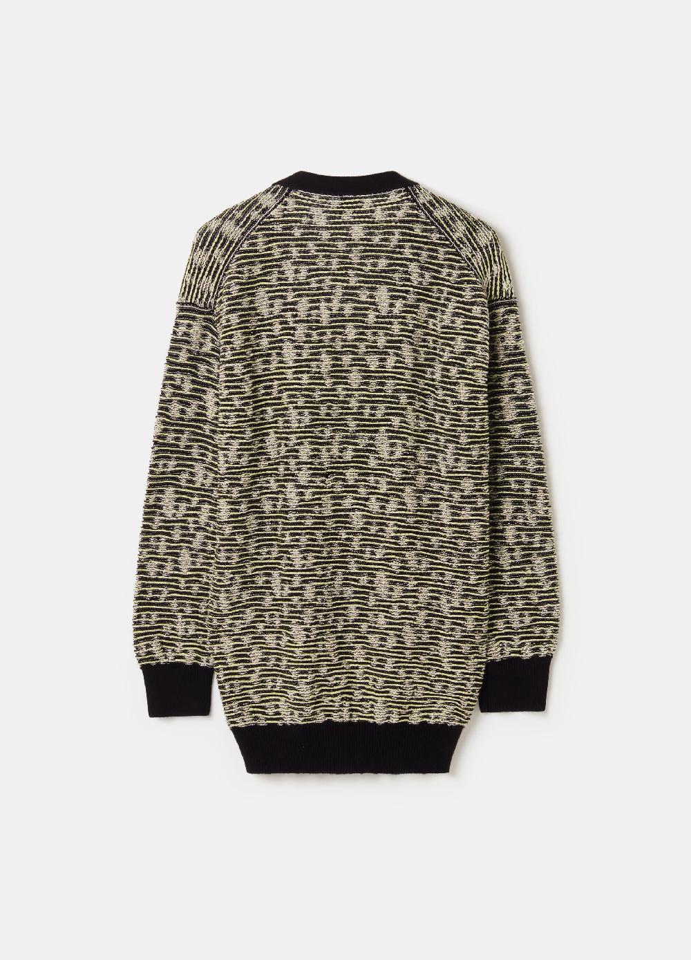 Stefanel Cardigan jacquard con scollo a V Negozi Online