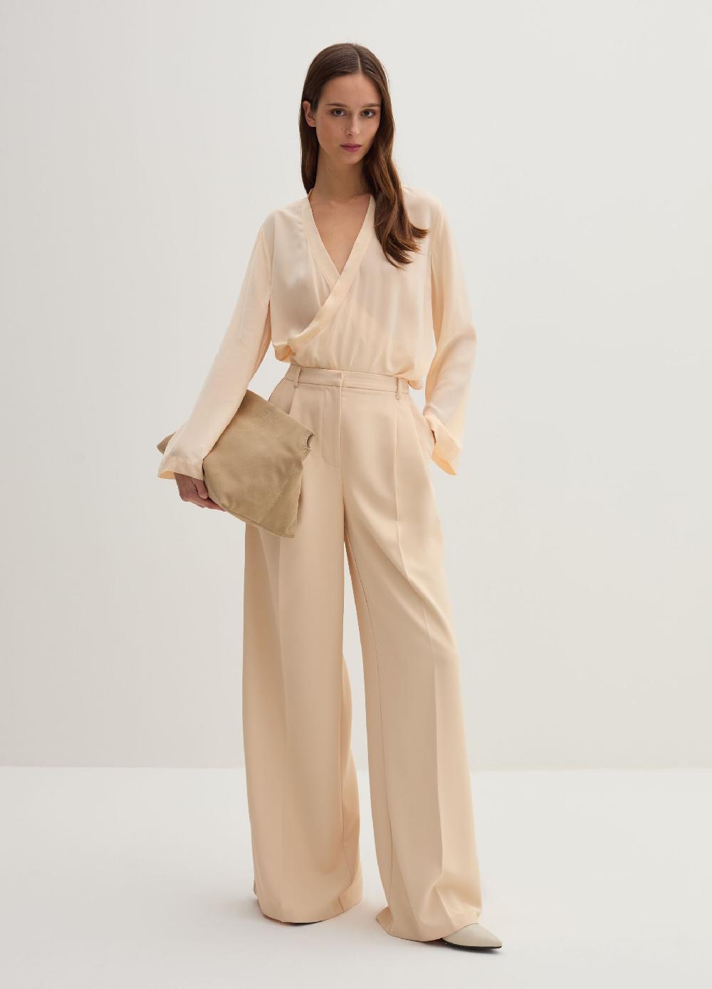 Stefanel Blusa in crêpe de chine scollo con incrocio Promozione Limitata